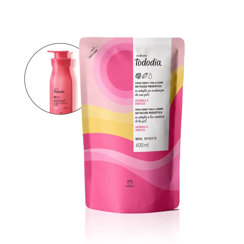 Refil Hidratante para o Corpo Tododia Acerola e Hibisco 400 ml