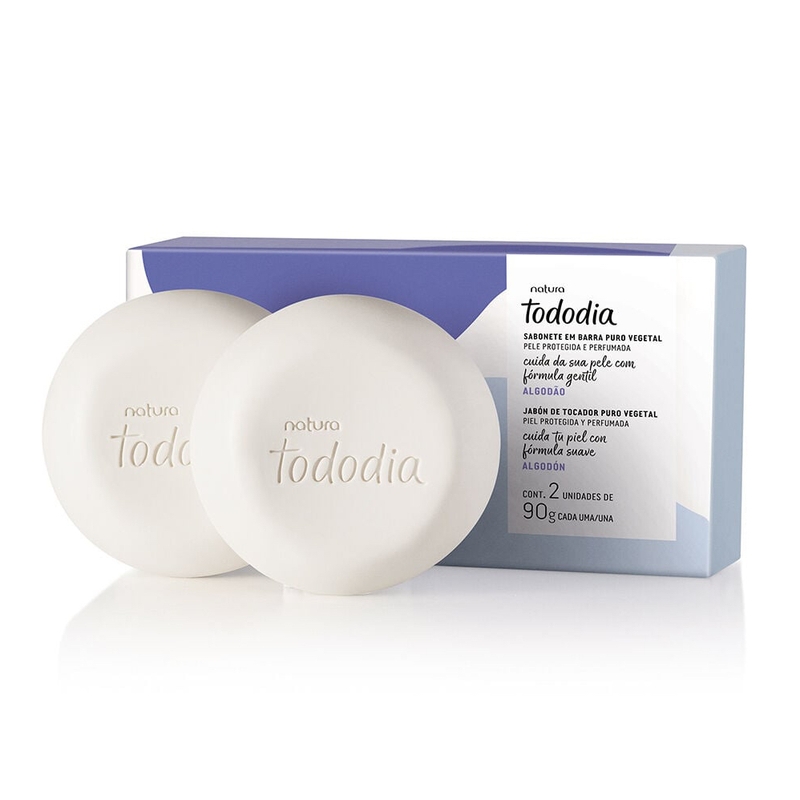 Sabonete em Barra Natura Tododia Algodão (2x90g)