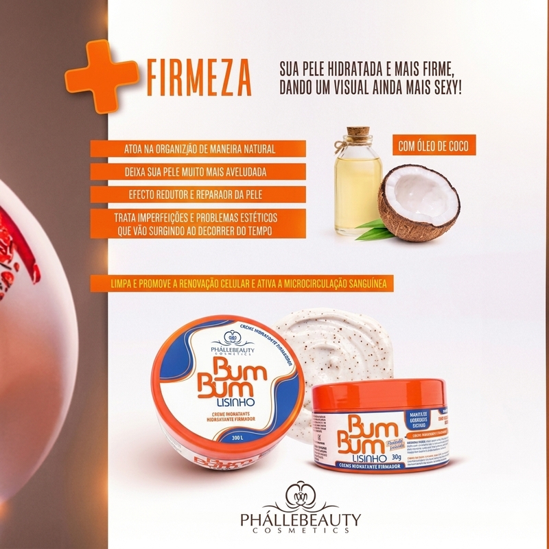 Bumbum lisinho máscara esfoliante hidratante para glúteos - 280g - foto 2
