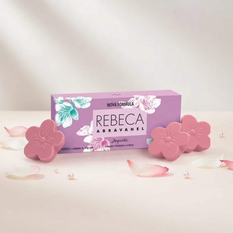 CAIXA COM 03 SABONETES JEQUITI REBECA ABRAVANEL 3x50 g - foto 3