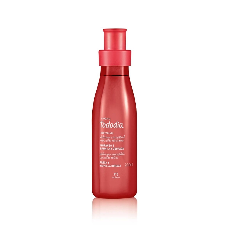 Body Splash Desodorante Colônia Tododia Morango e Baunilha Dourada 200 ml