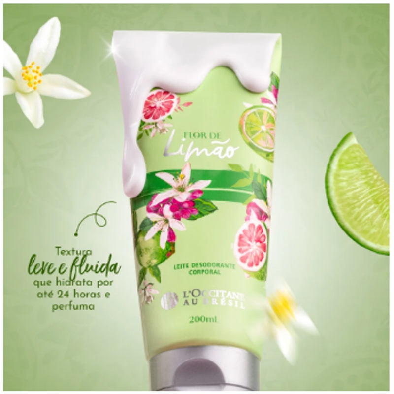 Leite Desodorante Corporal Flor de Limão 50ml - foto 2