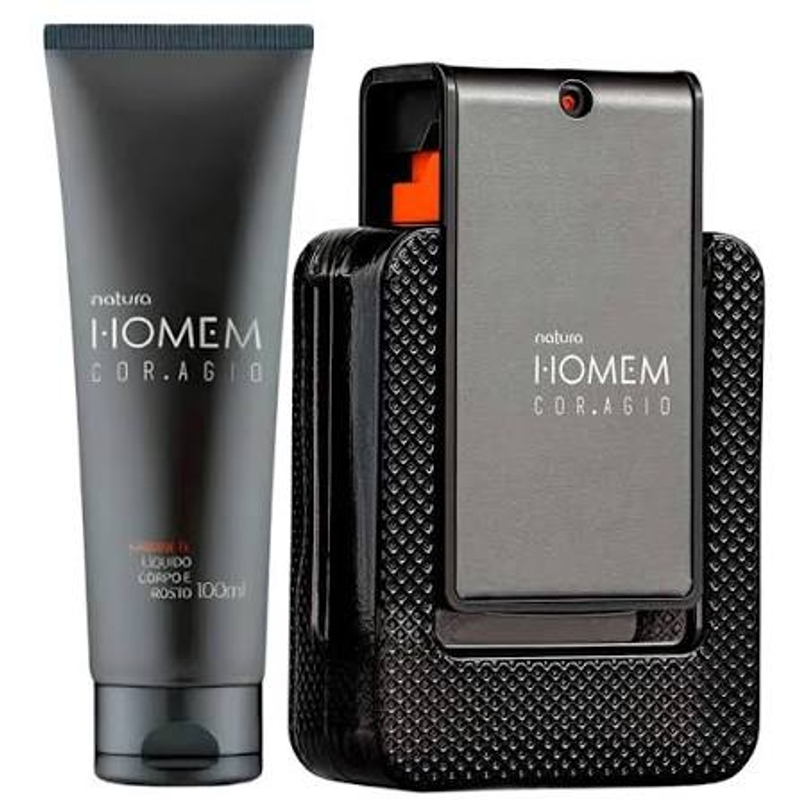 kit Natura Homem Cor.agio - Shampoo 2 em 1 e Colônia