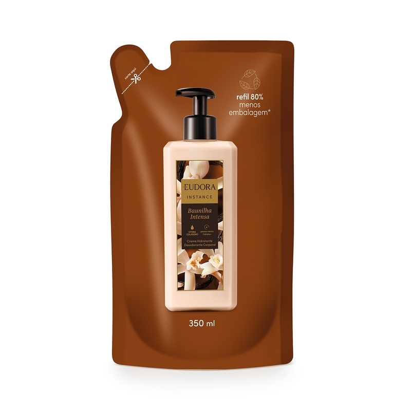 Refil Creme Hidratante Desodorante Corporal Instance Baunilha Nuit 350ml