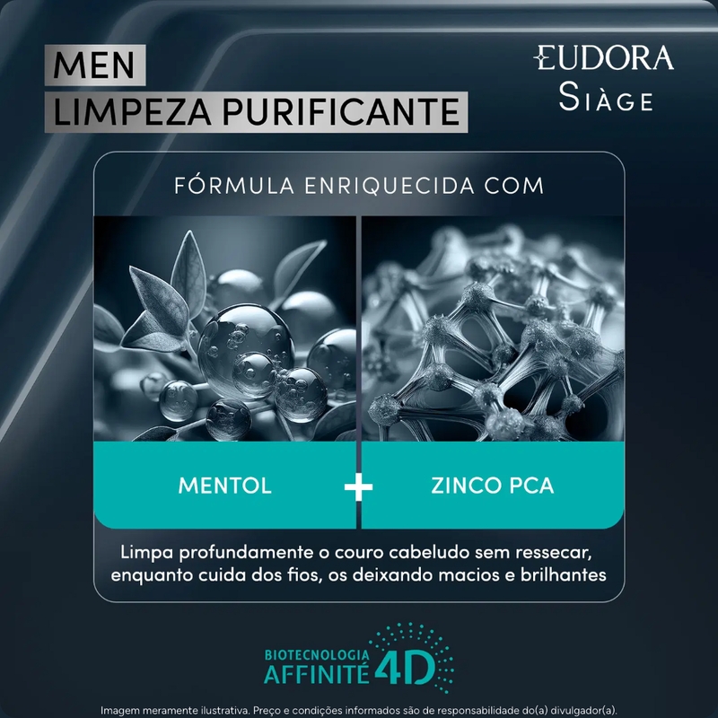 Shampoo Siàge Men Limpeza Purificante 250ml - foto 3