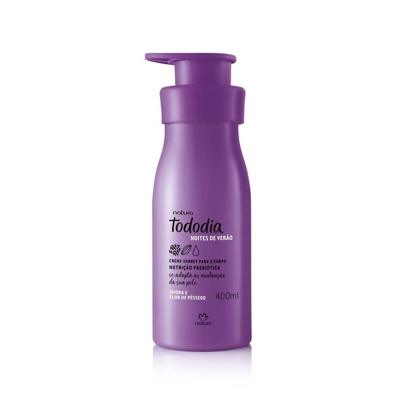 Creme sorbet desodorante nutritivo para o corpo amora e flor de pêssego - 400 ml