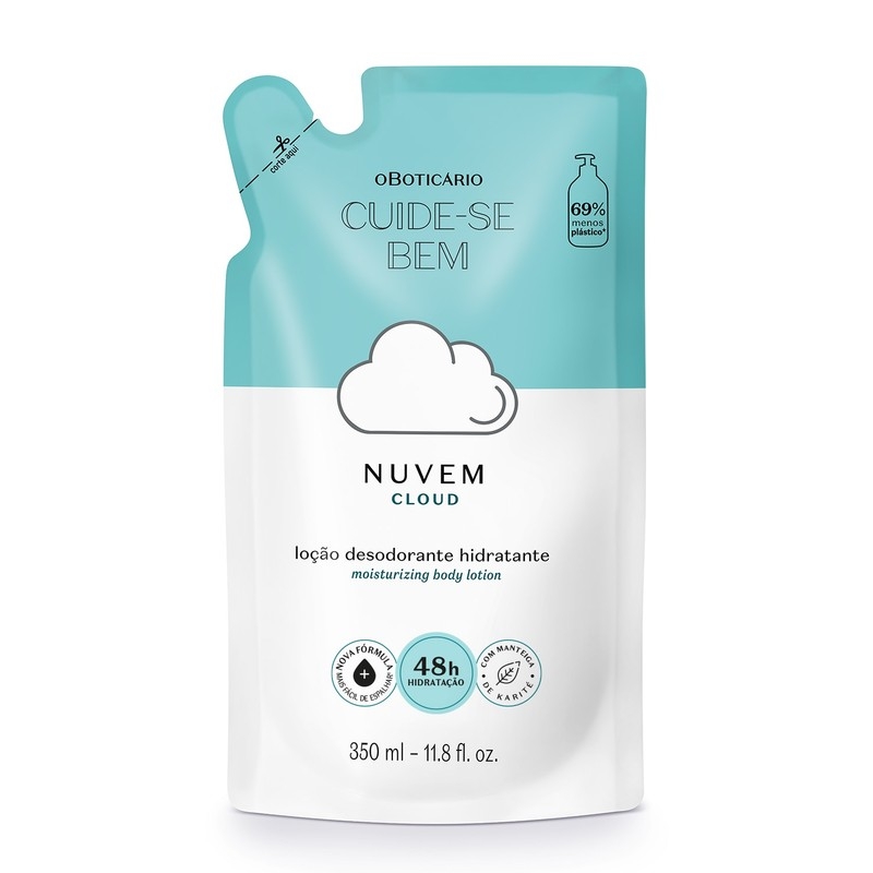 Refil Loção Hidratante Desodorante Corporal Cuide-Se Bem Nuvem 350Ml