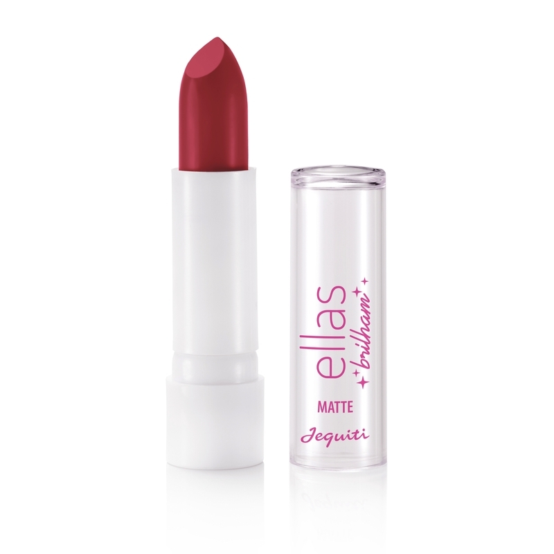Batom Matte Vermelho Festa Ellas Brilham 3,5 g