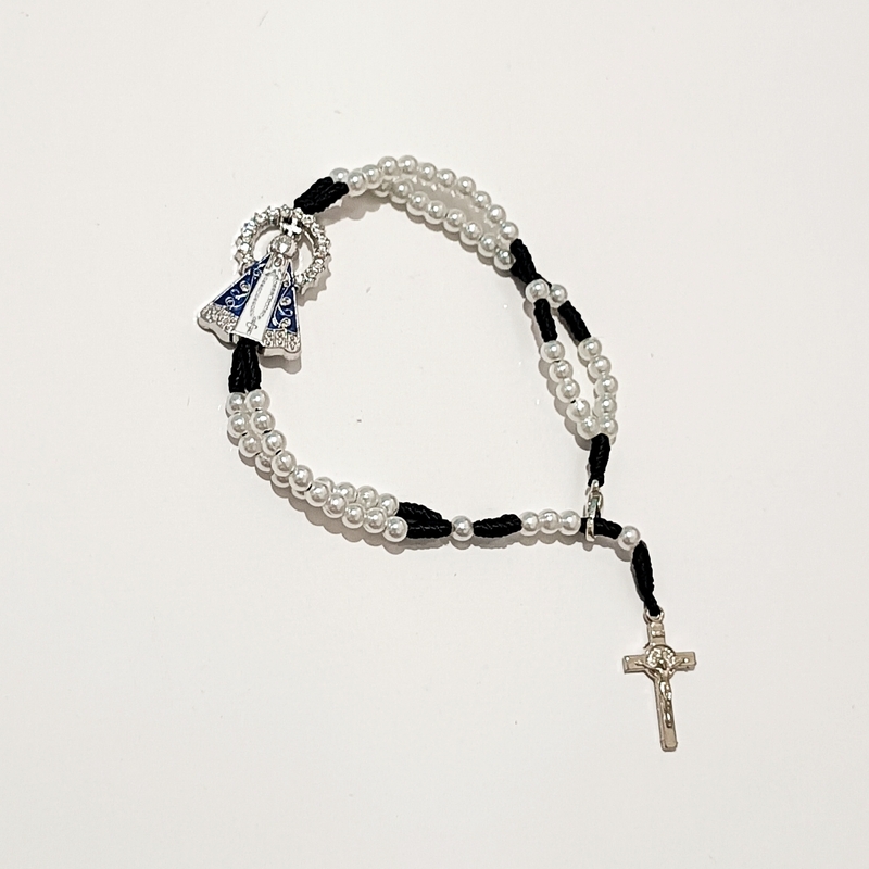 Pulseira Terço Pérola - N.Sra. Aparecida