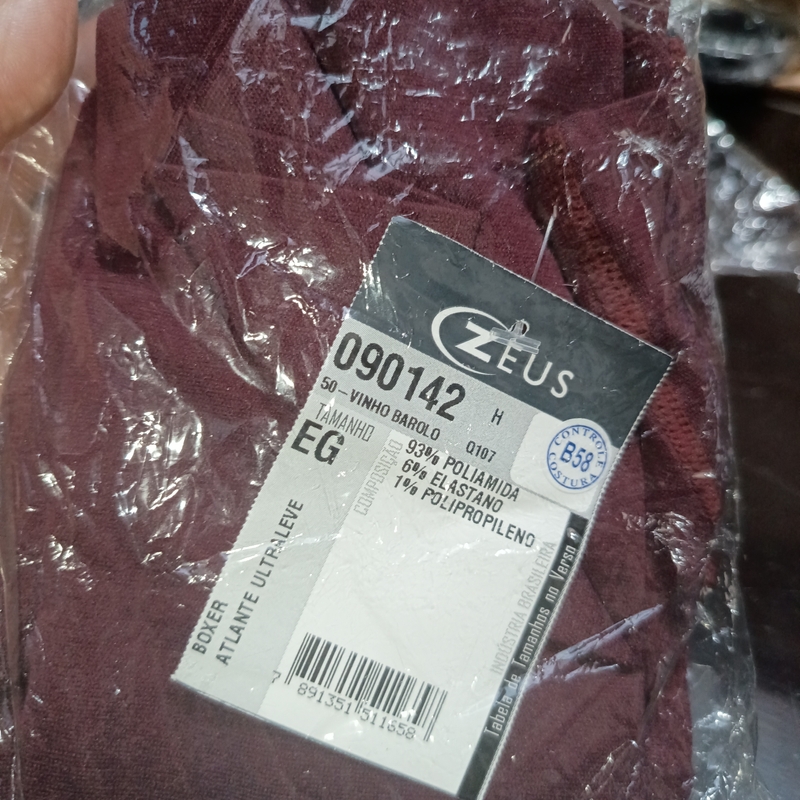 Cueca Boxer Atlante Ultraleve - 50 Vinho Eg