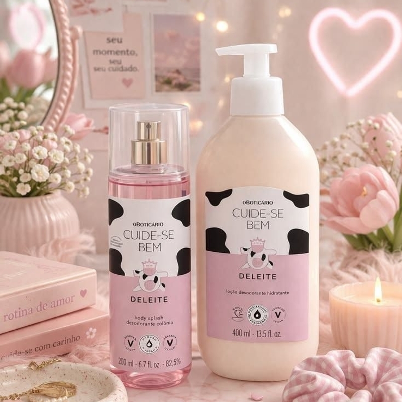 Combo Deleite: Hidratante 400ml e Body Splash 200ml