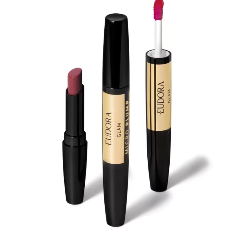 Batom Duo Malva Essencial Glam Micro Plump 1,8g - foto 5