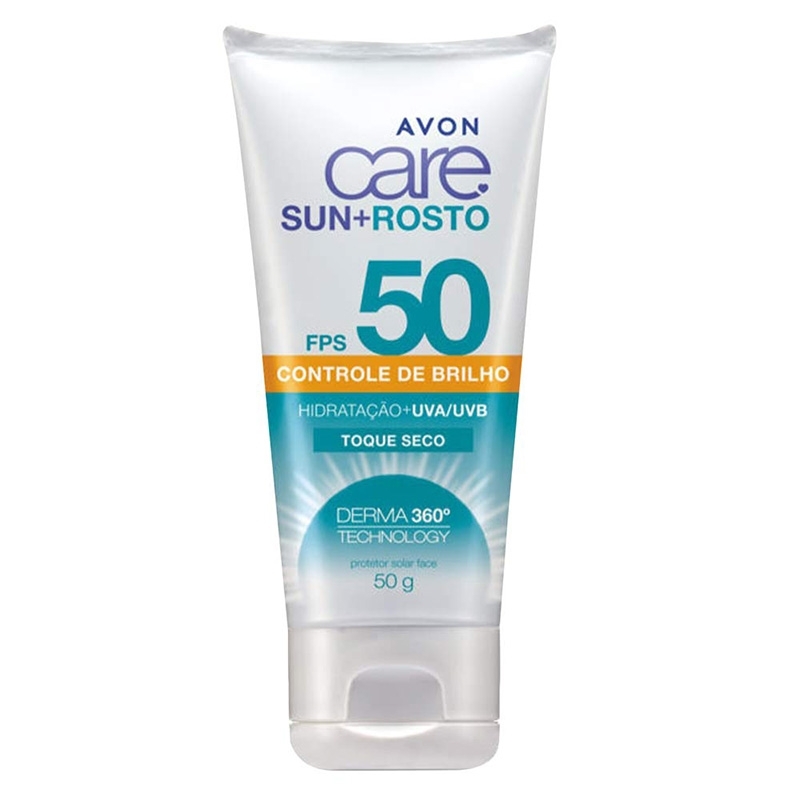 Avon Care Sun+ Protetor Solar Rosto Controle de Brilho FPS 50 - 40 g