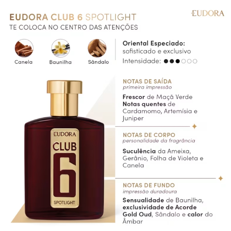 Club 6 Spotlight - Desodorante Colônia 95ml - foto 2