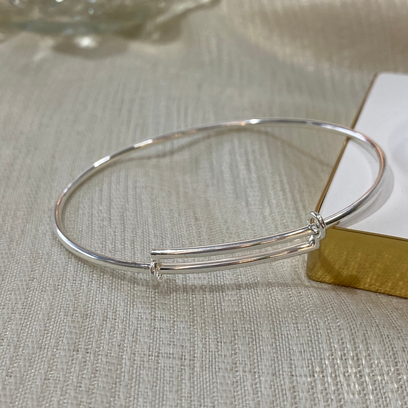 Bracelete Regulável Folheado a Prata