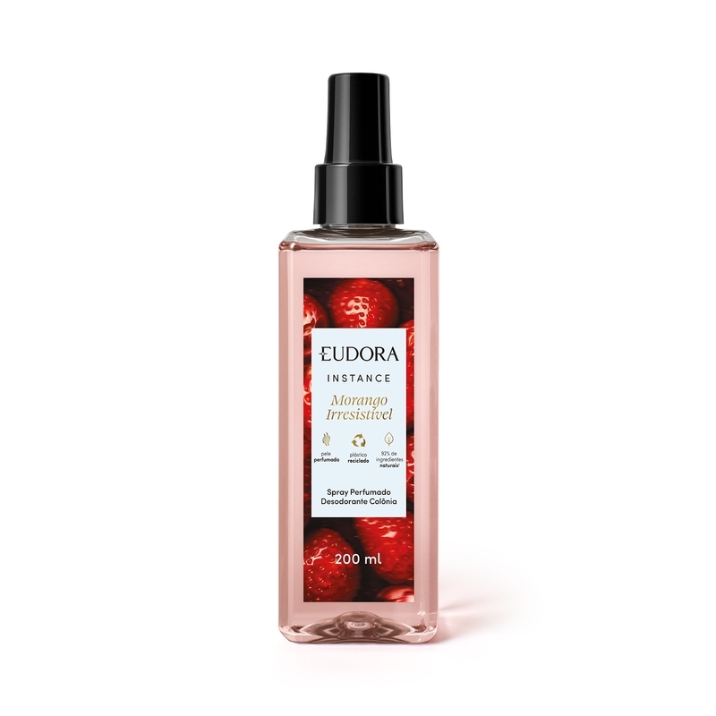 Spray Perfumado Desodorante Colônia Instance Morango Irresistível 200Ml