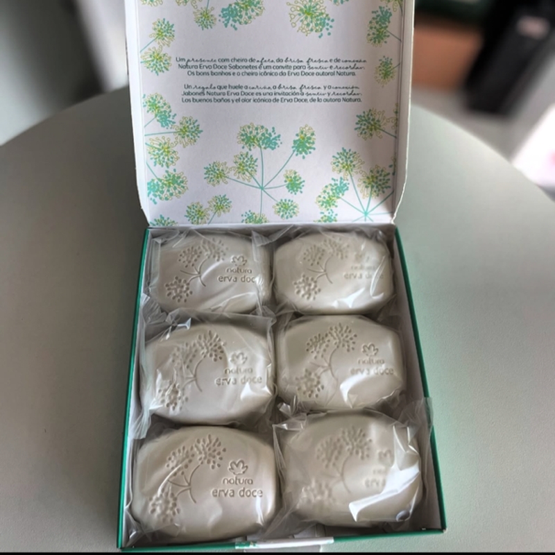 Presente natura erva doce sabonetes