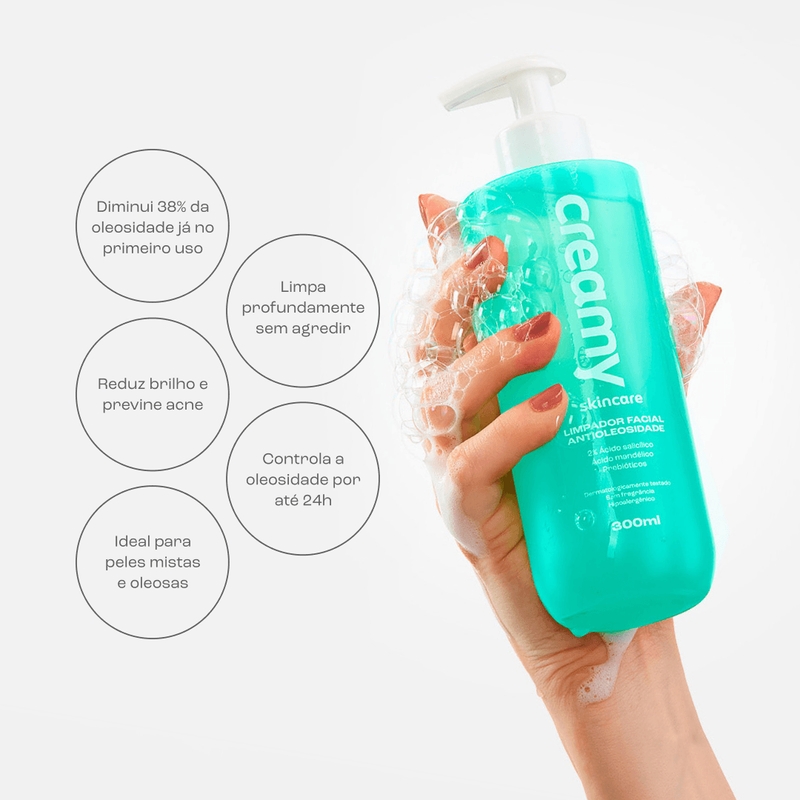 Limpador Facial Antioleosidade 300ml - foto 3