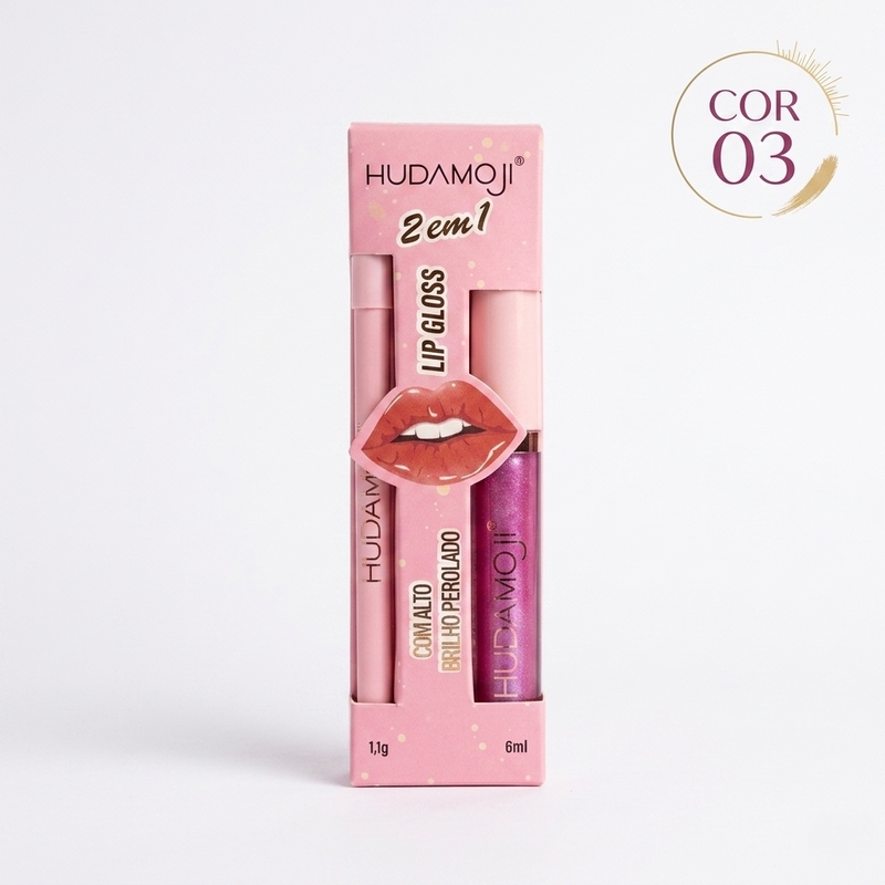 Kit Lip Gloss 2 em 1 - Cor 03 - foto 2
