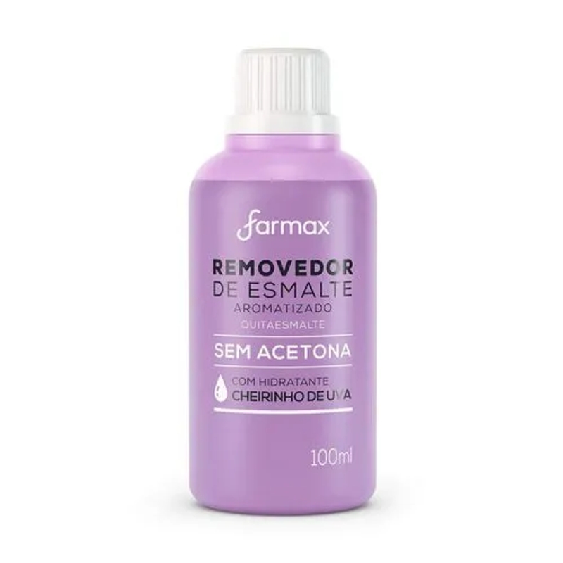 Removedor Esmalte Farmax Sem Acetona Uva 100ml