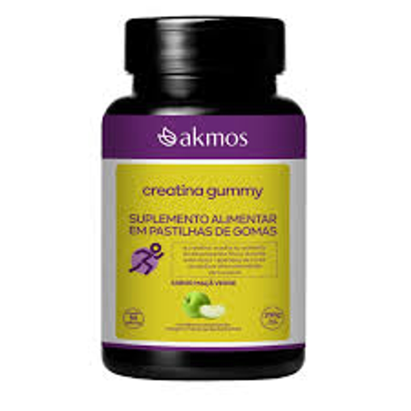 Creatina Gummy Akmos – Suplemento Em Goma Sugar-free | 50 Gomas