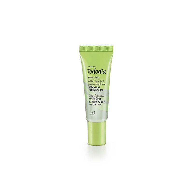 Gloss Labial Tododia Maçã Verde e Água de Coco - 10 ml
