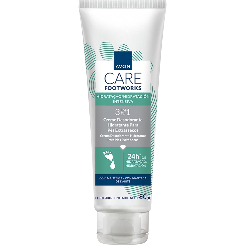 Care Footworks Creme Desodorante Hidratante para Pés Extrassecos - 80g