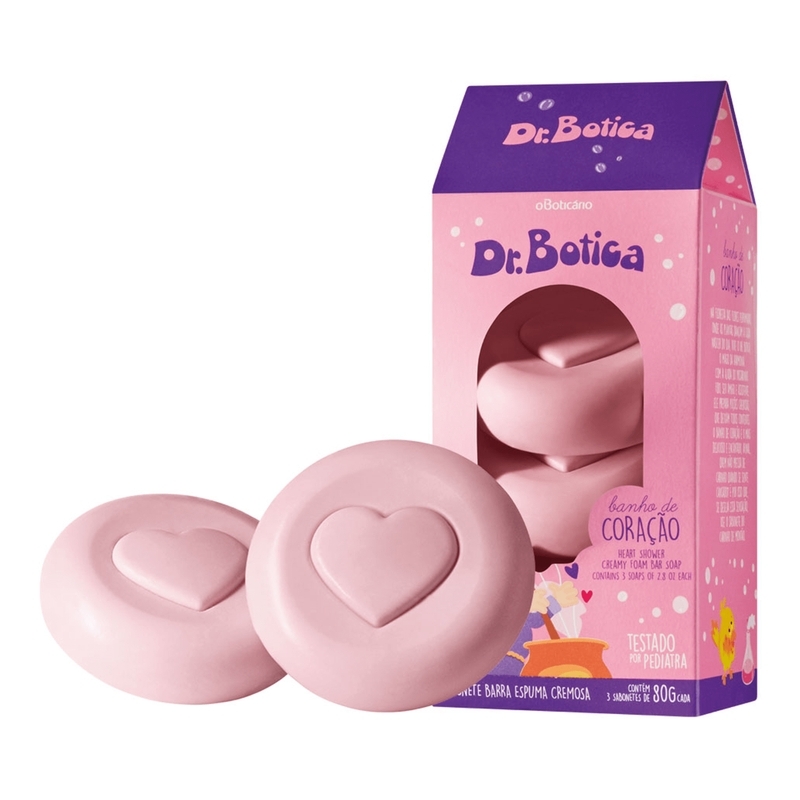 Sabonete Barra Trio Dr.Botica Banho Do Coração 80G Cada