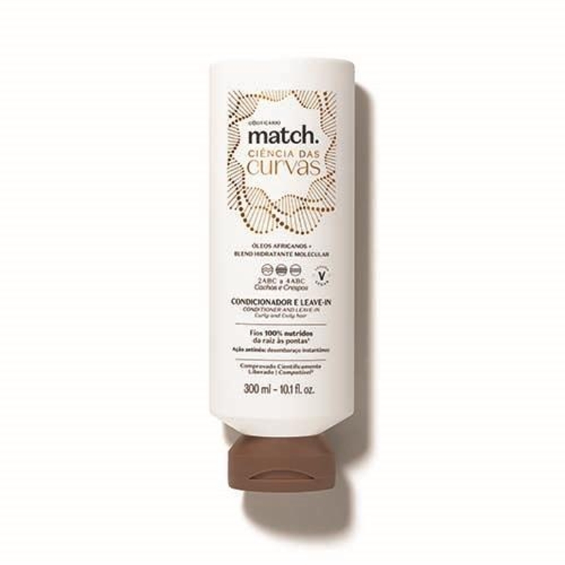 Condicionador E Leave-In Match Ciência das Curvas 300ml