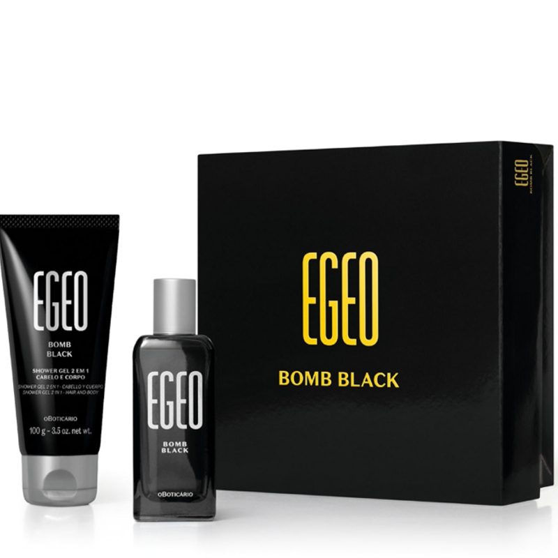 Kit Miniatura Egeo Bomb Black 50ml Shower Gel 100ml