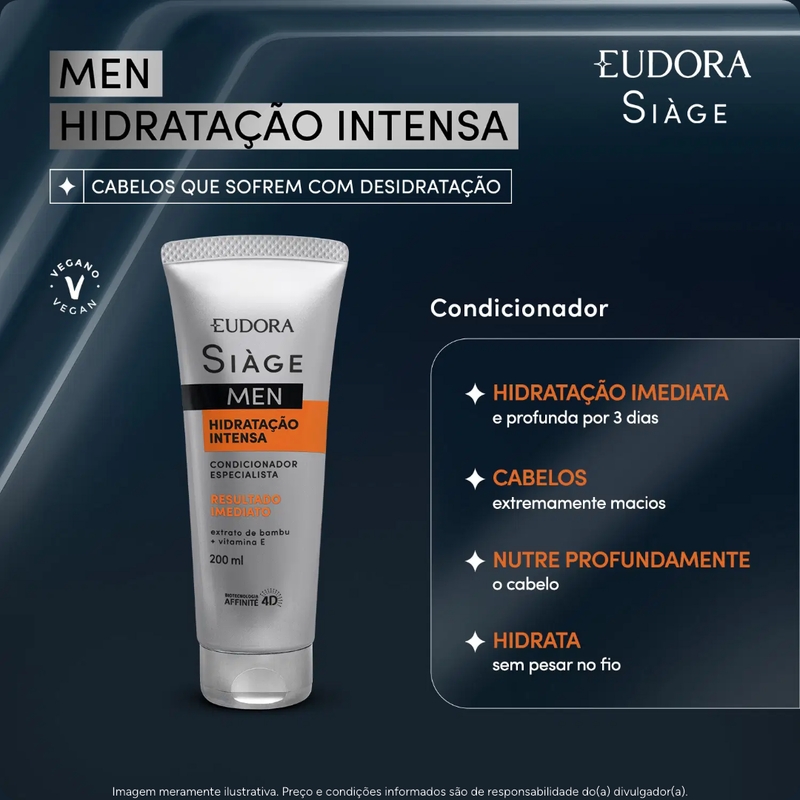 Condicionador Siàge Men Hidratação Intensa 200ml - foto 2