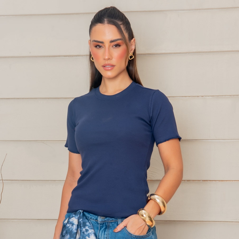 Tshirt Wave Azul Marinho