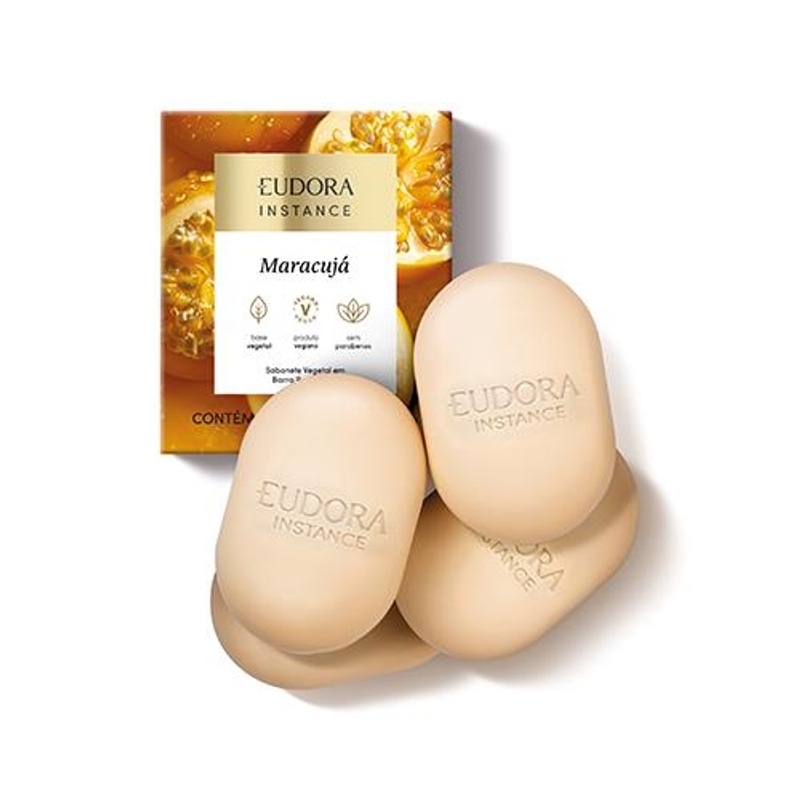 Sabonete Vegetal Em Barra Perfumado Instance Maracujá 4X80G