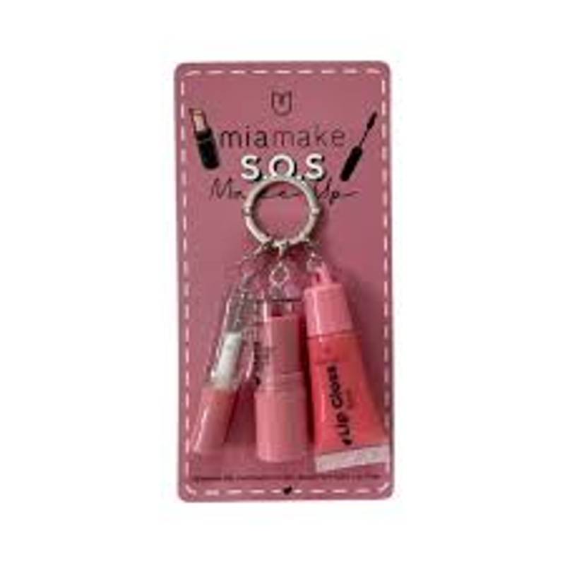 Kit S.O.S Make Up Chaveiro Mia Make - Cor 2 Rosa