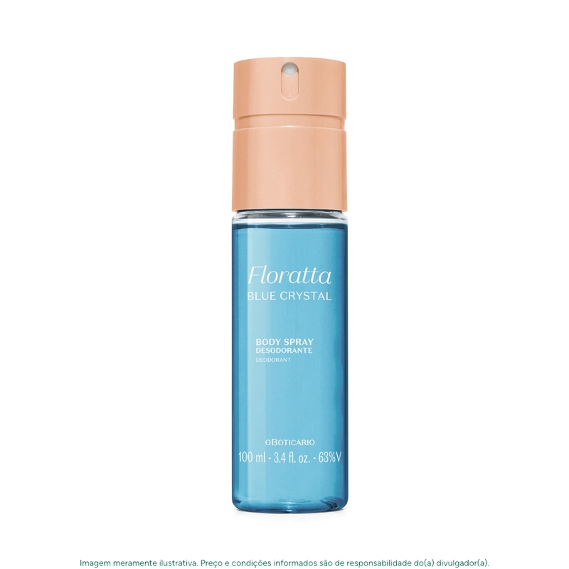 Body Spray Colônia Floratta Blue Crystal 100ml
