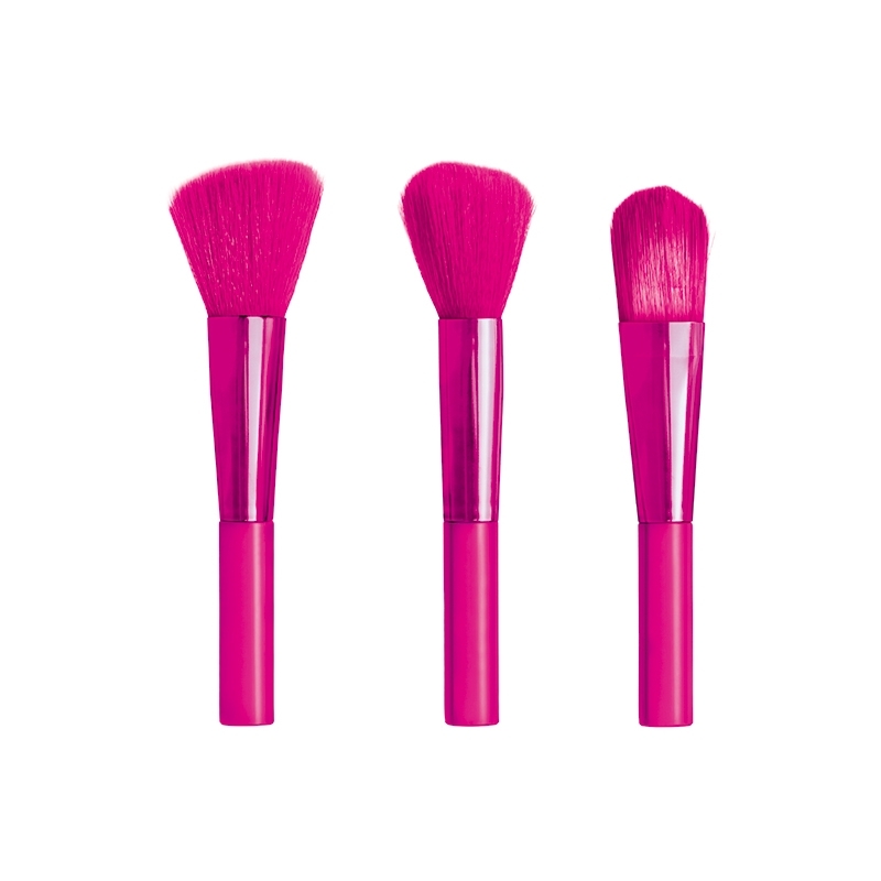 Kit 3 Pincéis Rosto Multicolor Importado