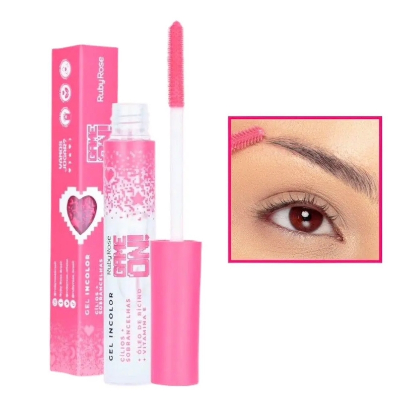 Gel Incolor Cílios + Sobrancelhas 3,8ml - Ruby Rose