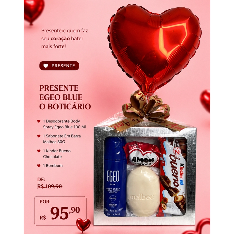 Presente Egeo Blue O Boticário - Opção Masculina