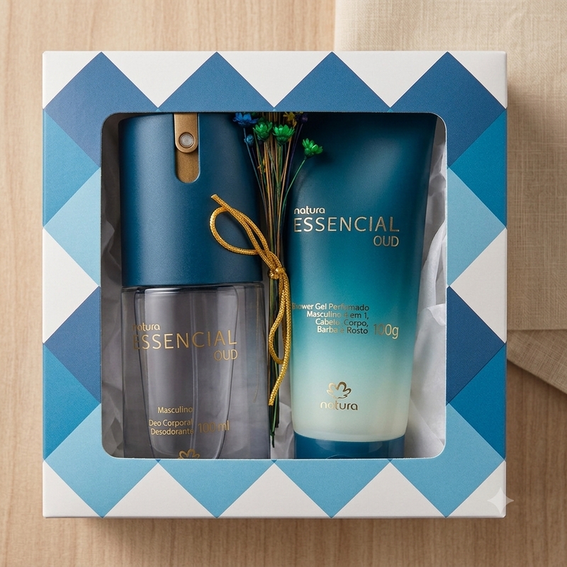 PRESENTE NATURA ESSENCIAL OUD MASCULINO (2 ITENS)