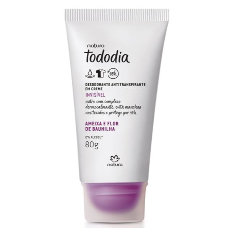 Desodorante Antitranspirante em Creme Ameixa e Flor de Baunilha, 80g