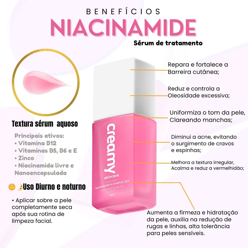 Niacinamide Sérum Fortalecedor Antioleosidade - foto 5