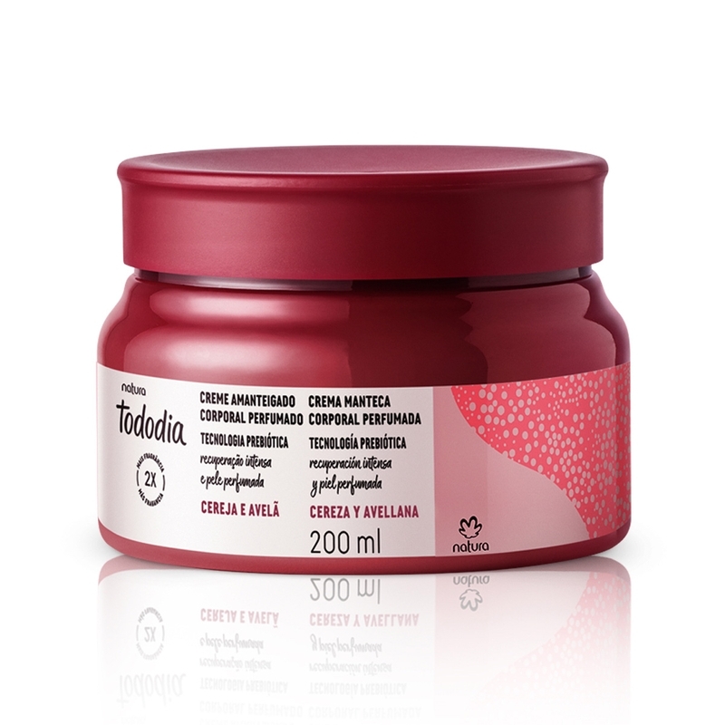 Creme amanteigado corporal perfumado cereja e avelã - 200 ml