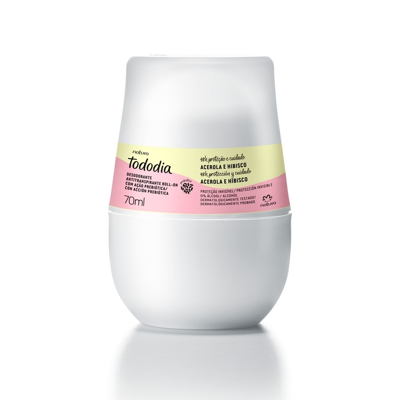 Desodorante Antitranspirante Roll-on Tododia Acerola e Hibisco 70ml