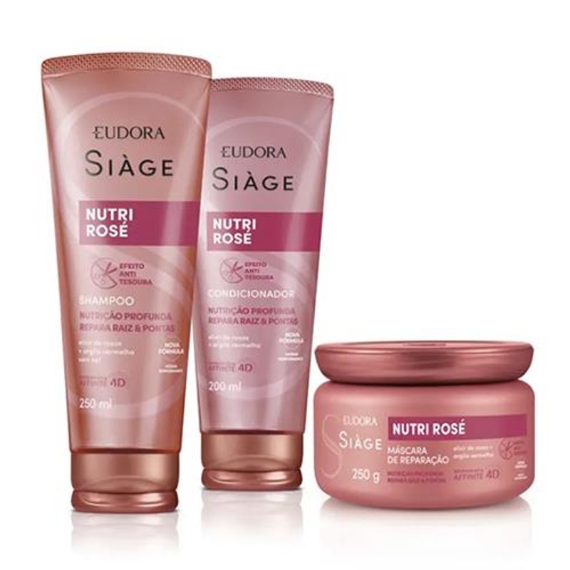 Combo Nutri Rose | Shampoo+Condicionador+Mascara