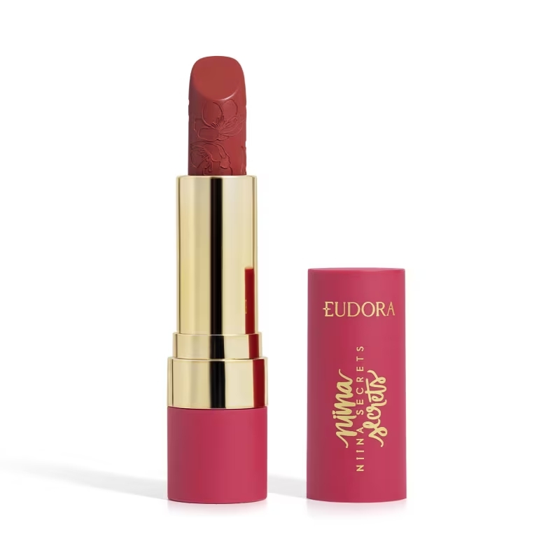 Batom Niina Secrets Soft Petals Vermelho Romântico 3,8g