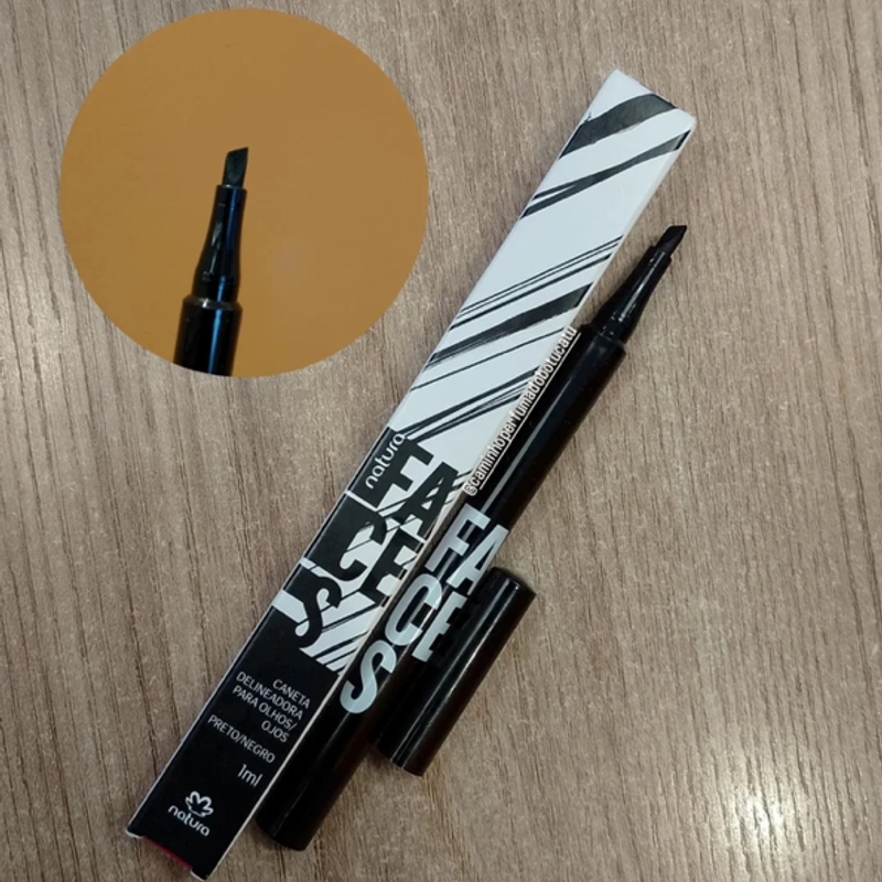 Caneta Delineadora para Olhos Preta Faces - 1 ml