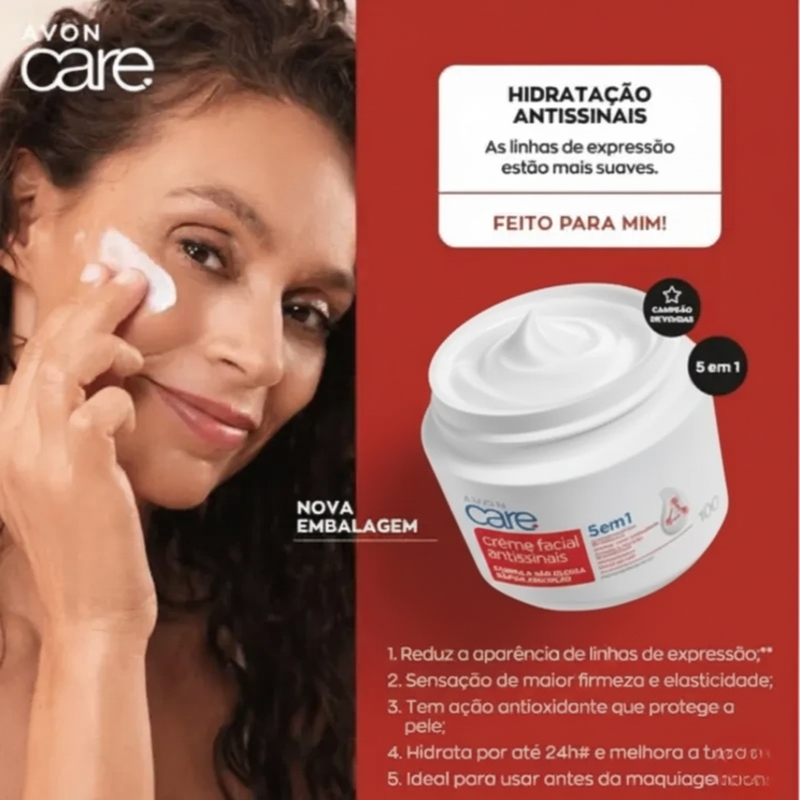 CREME FACIAL ANTISSINAIS AVON CARE 6 EM 1 100G - foto 4