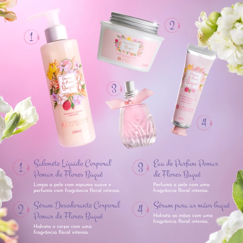 Sabonete Líquido Corporal Pomar de Flores Buquê 200ml - foto 4