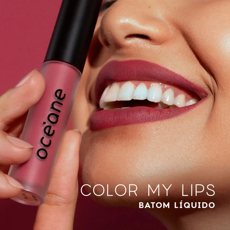 Batom Líquido Rosa Matte - Color My Lips Hype Océane Edition 4g - foto 2