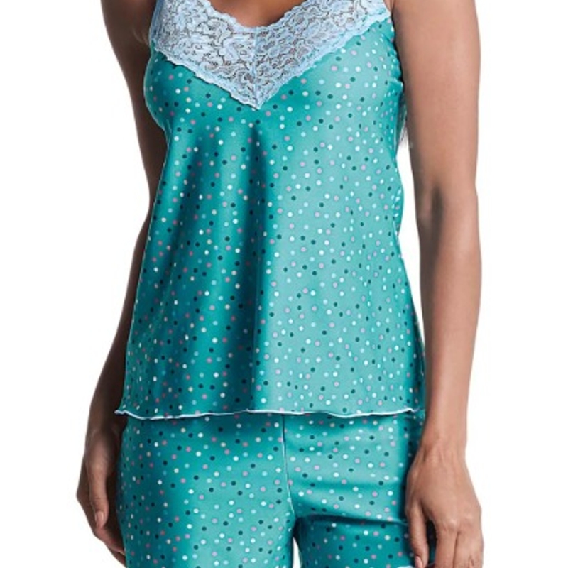 DeMillus Pijama Curto Shortdoll Pointelle 50 - Verde Atlântico